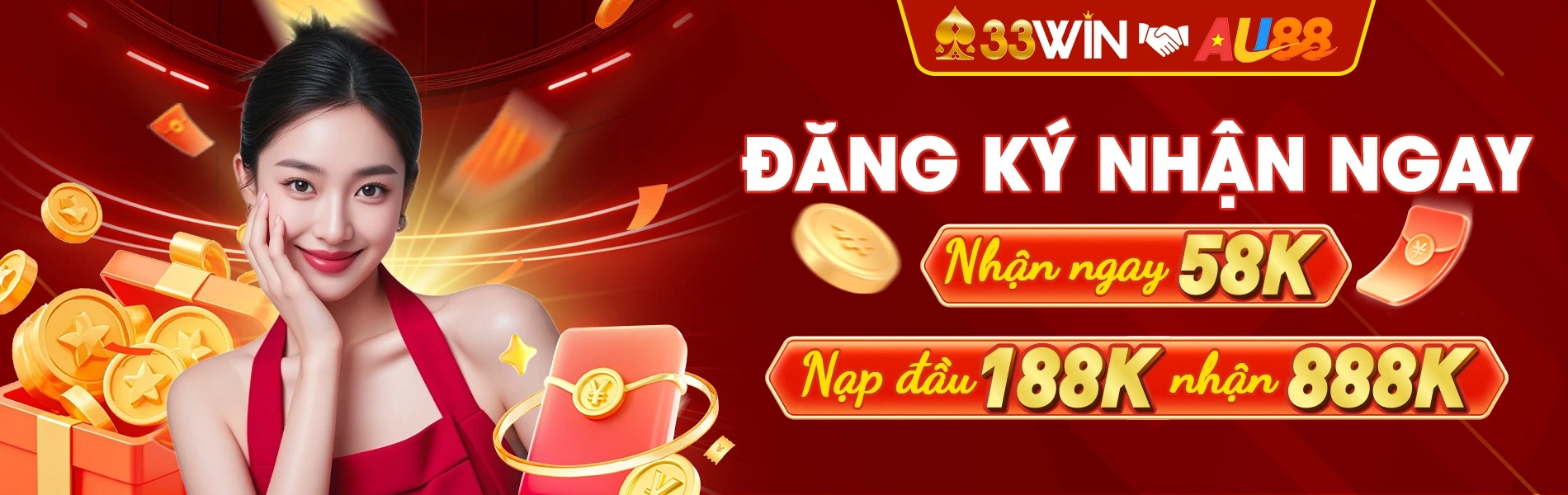 Banner giới thiệu 33Win về casino, thể thao, bắn cá và giải trí trực tuyến